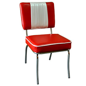 american 1950s retro diner chairs R-8308-American Style 1950's chrome frame retro restaurant dining chair,red stripe vinyl retro 1950s diner chair