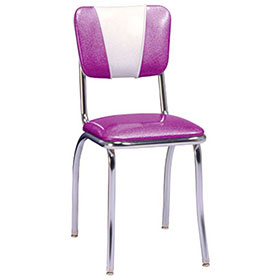 american 1950s retro diner chairs R-8328-Wholesale purple and white colour vinyl V back and thin seat 1950s style american retro dinette chairs, V back 50s american dinette chairs