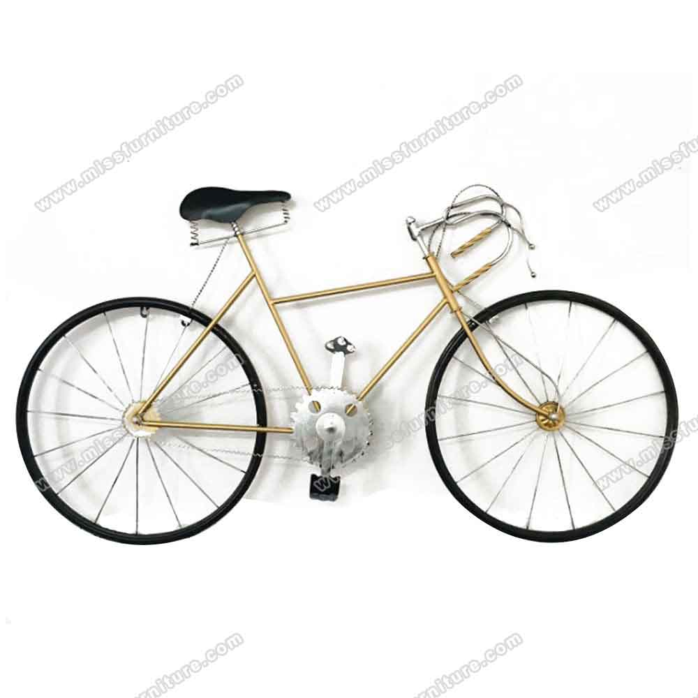 1950s retro diner decor design R-8911-Old iron bicycle retro diner wall decoration, classic 1950s diner pendant iron old bike wall design for diner