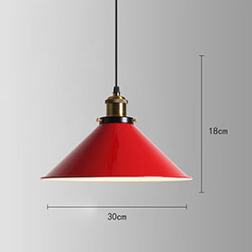 1950s diner furniture pendant light R-8946-Red/green triangle style with copper top with wire retro diner pendant lights