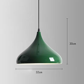 Green drop style round with wire retro diner pendant lights