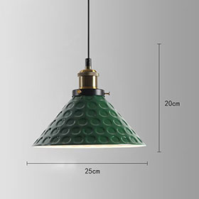 Green triangle style with pit with wire retro diner pendant lights