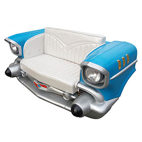 classic 1950s retro car seat couch R-8963-High quality American 1950s diner iron chevrolet front car sofas seating M8963,retro restaurant iron chevrolet front car sofas