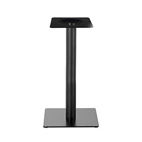1950s retro formica diner table legs R-8982-Wholesale black iron square base 1950s diner table legs 45cm iron american retro cafeteria square black table legs