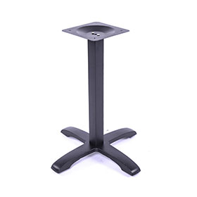 1950s retro formica diner table legs R-8987-High quality cross base with square pillar iron midcentury table legs R-8987, iron black 1950's retro diner cross base table legs