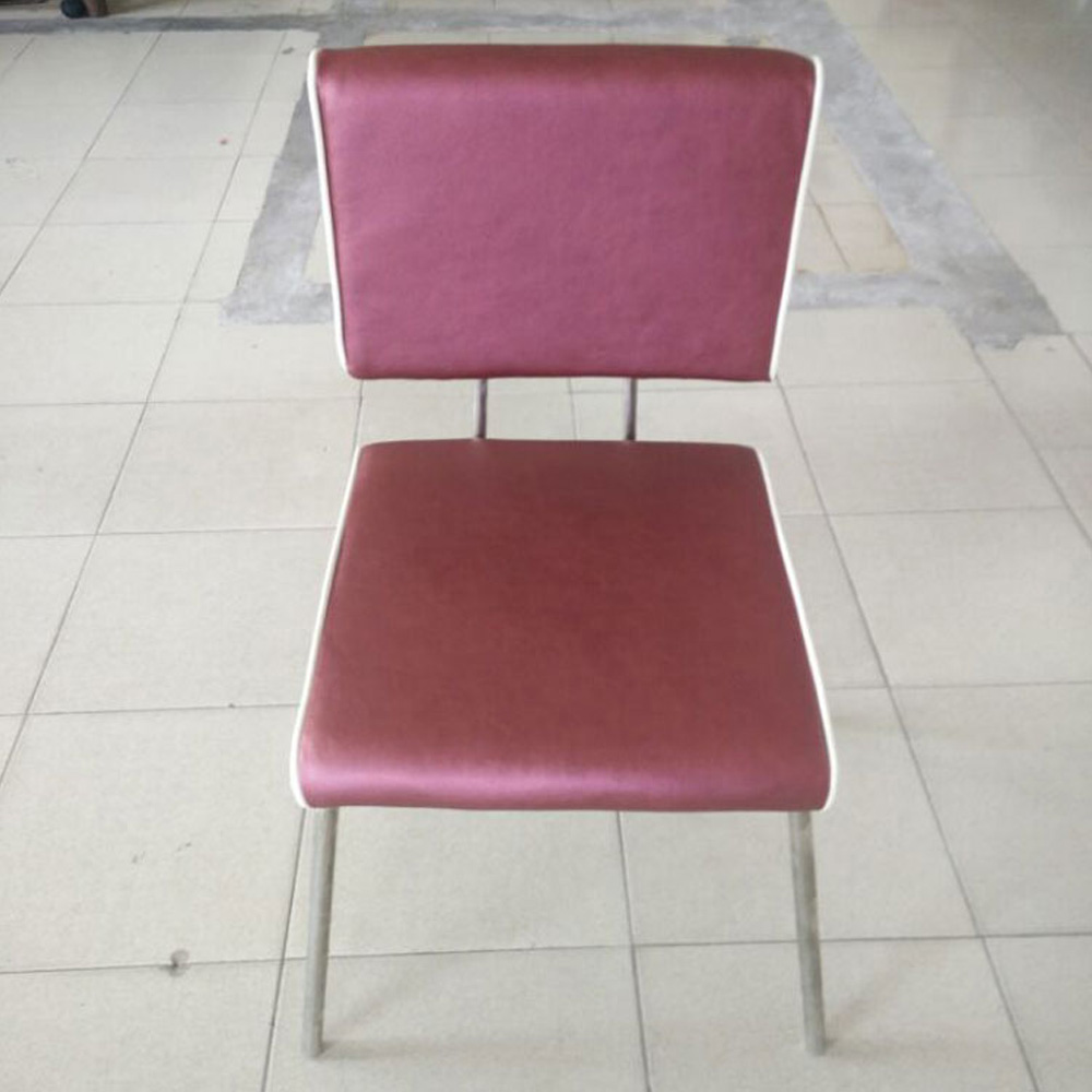 american 1950s retro diner chairs R-8348,Customize purple PU thin seat and back 1960s style retro chrome chair, purple leather steel frame with piping 60s chrome retro chairs