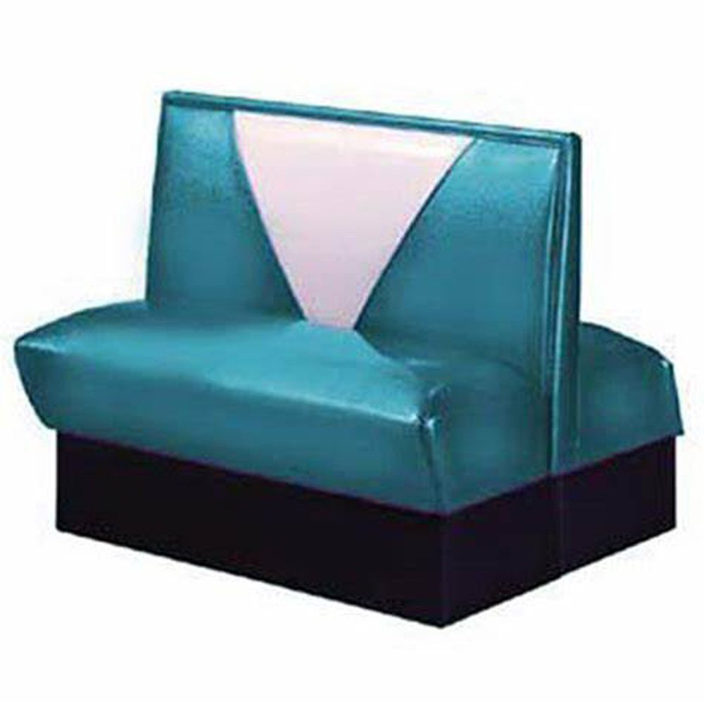 american 1950s retro diner booths R-8548,Turquoise V shape doubleside retro diner Bel Air booth couches, double side 4 seat V backrest american 1950s Bel Air booth couches