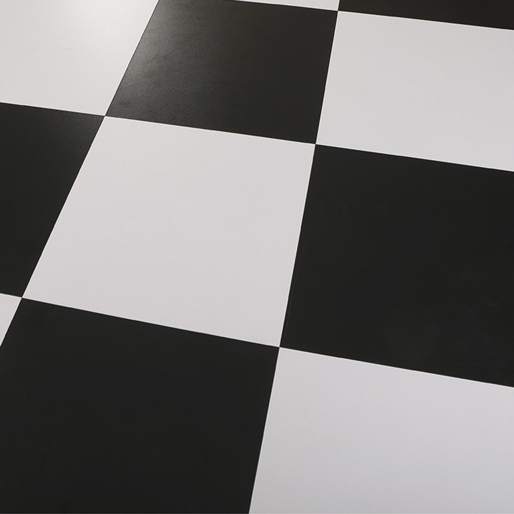 Retro diner white and black PVC floor, american style 1950's diner with glue white and black PVC floor, classic 1950s retro diner PVC floor R-89223