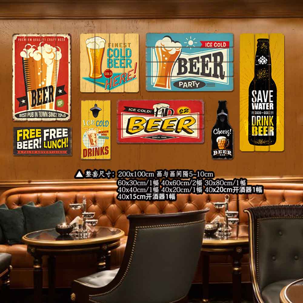 American diner mural decor, design MDF retro 1950s diner wall painting decoration,classic 1950s retro diner decor design R-89051