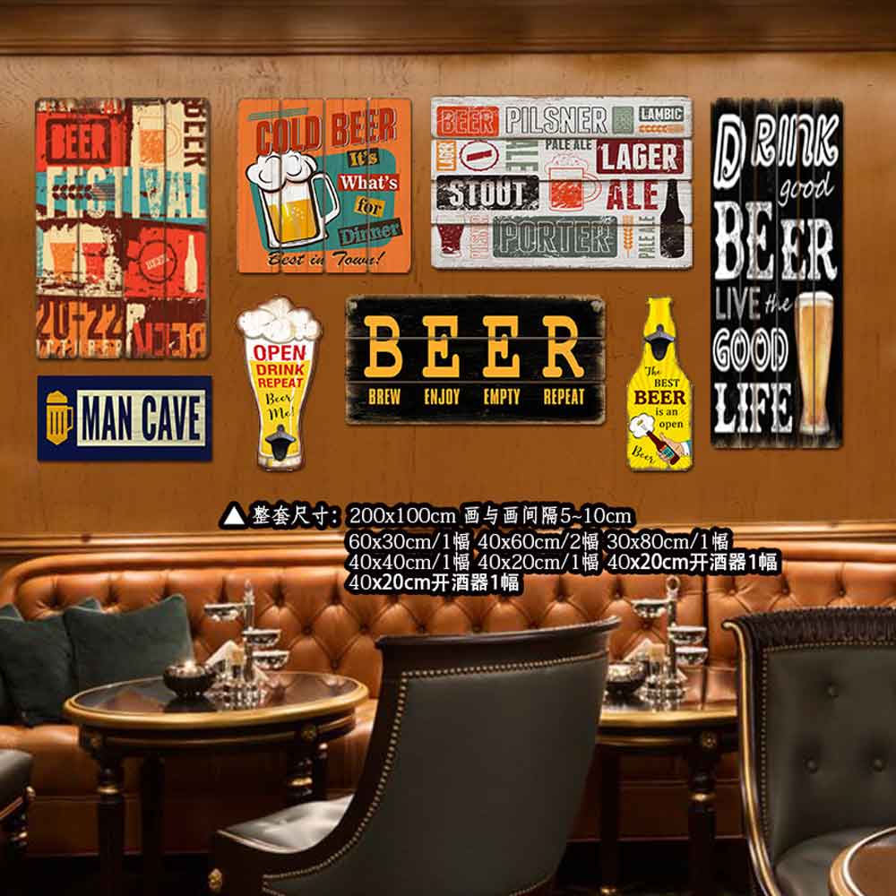 American diner mural decor, design MDF retro 1950s diner wall painting decoration,classic 1950s retro diner decor design R-89052