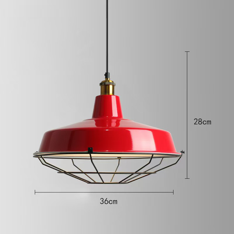 1950s diner furniture pendant light R-8953,Red/green calabash style with guard with copper top retro diner pendant lights
