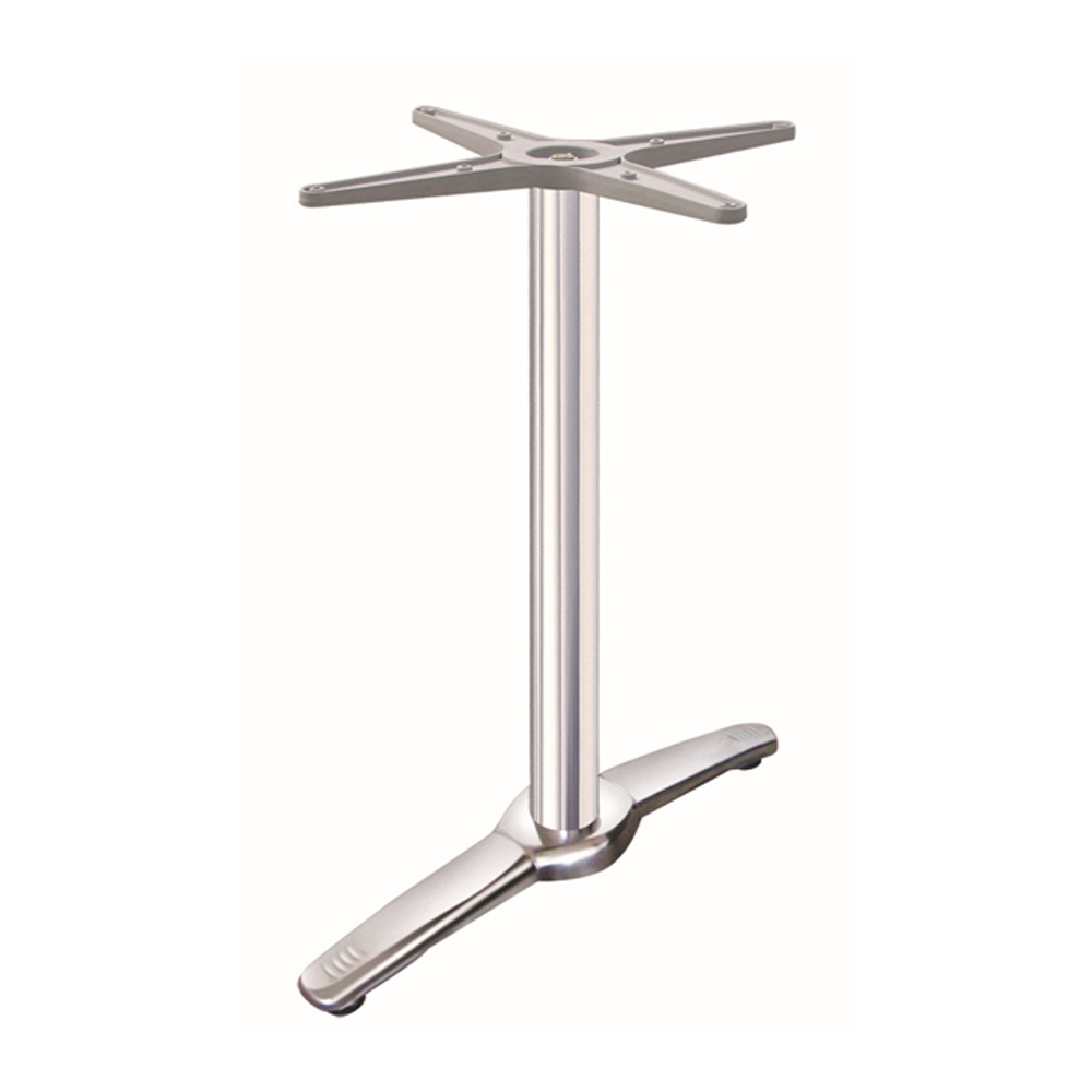 High quality chrome steel T shape american cafeteria retro table legs R8996, gloss chrome T shaped 1950's retro cafeteria table legs