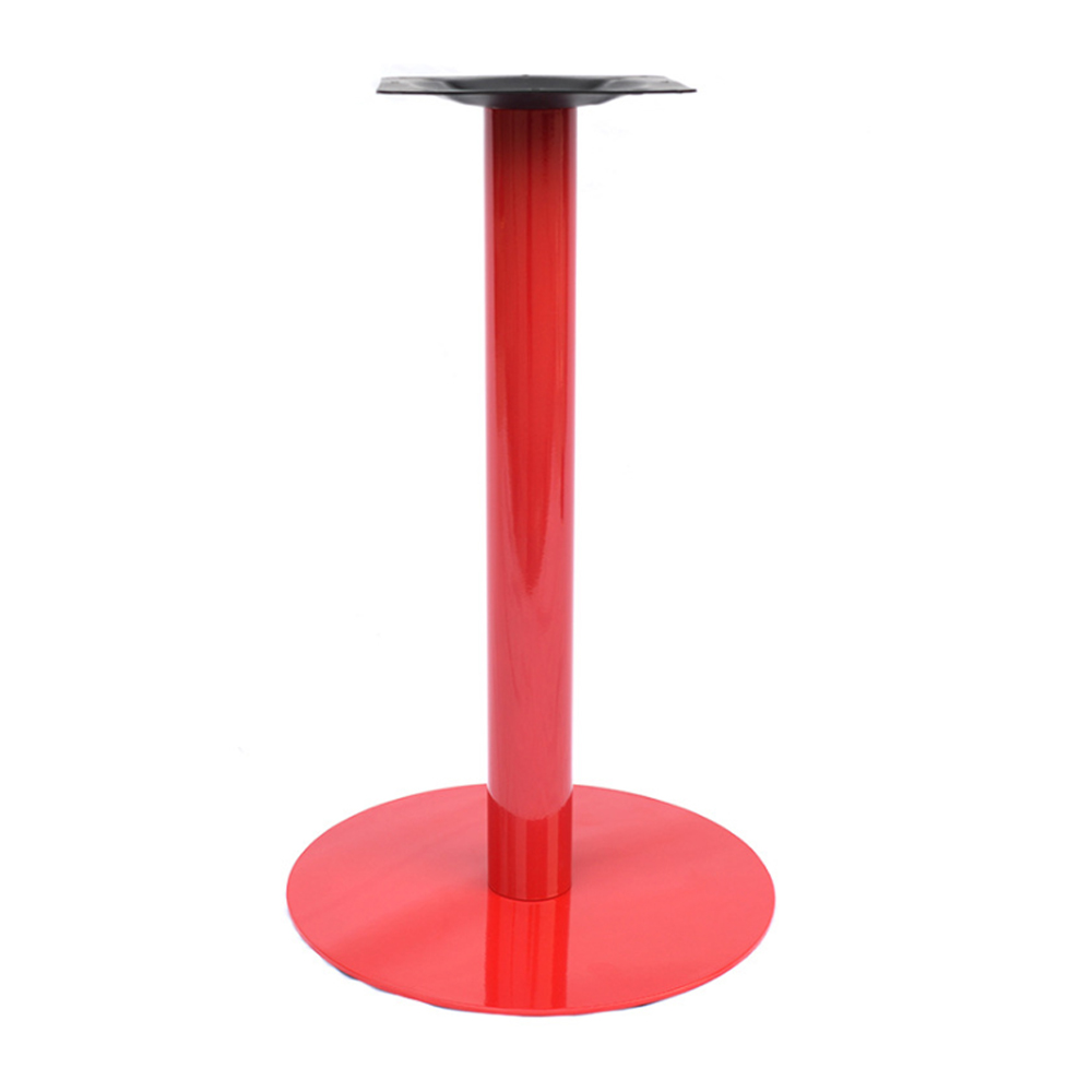 Classic iron with red painting square base midcentury retro diner table legs, size 45cm iron red color retro 50s dining room table legs